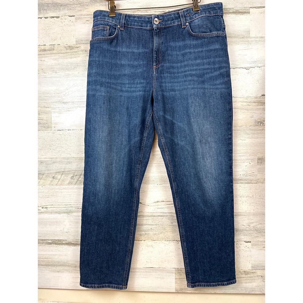 Marella Sport Womens 12 Blue Denim Tomboy Fit Straight Leg Casual Jeans